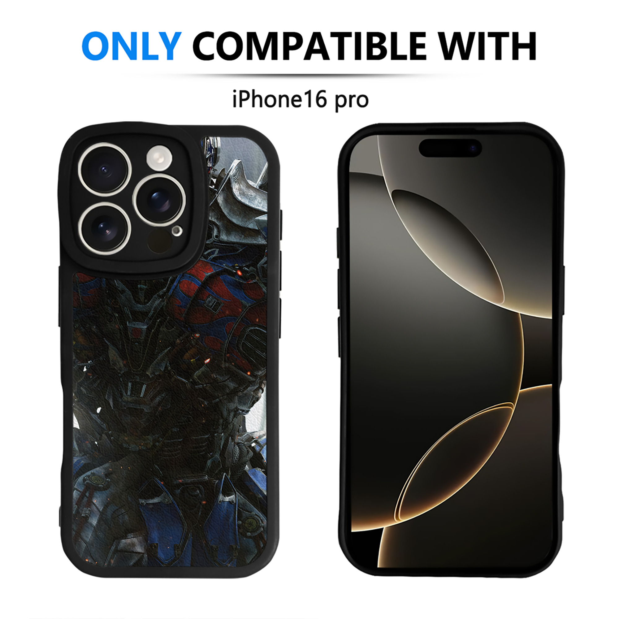 （画像用） Transformers トランスフォーマー 【iPhone 16シリーズ対応】シリコンスマホケース（レザー調） 材質：シリコン